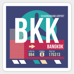 Bangkok, Thailand (BKK) Airport Code Baggage Tag Sticker